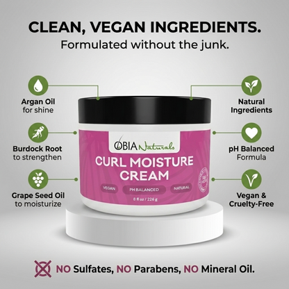 Curl Moisture Cream — Lightweight Vegan Leave-In Conditioner