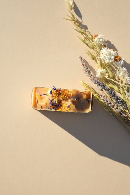 Lemon + Honey + Poppy Seed Handmade Tallow and Goat Milk Soap Bar