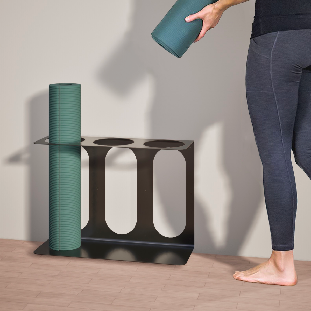 Yoke Yoga Mat Rack | Holds 3 Mats/Rollers
