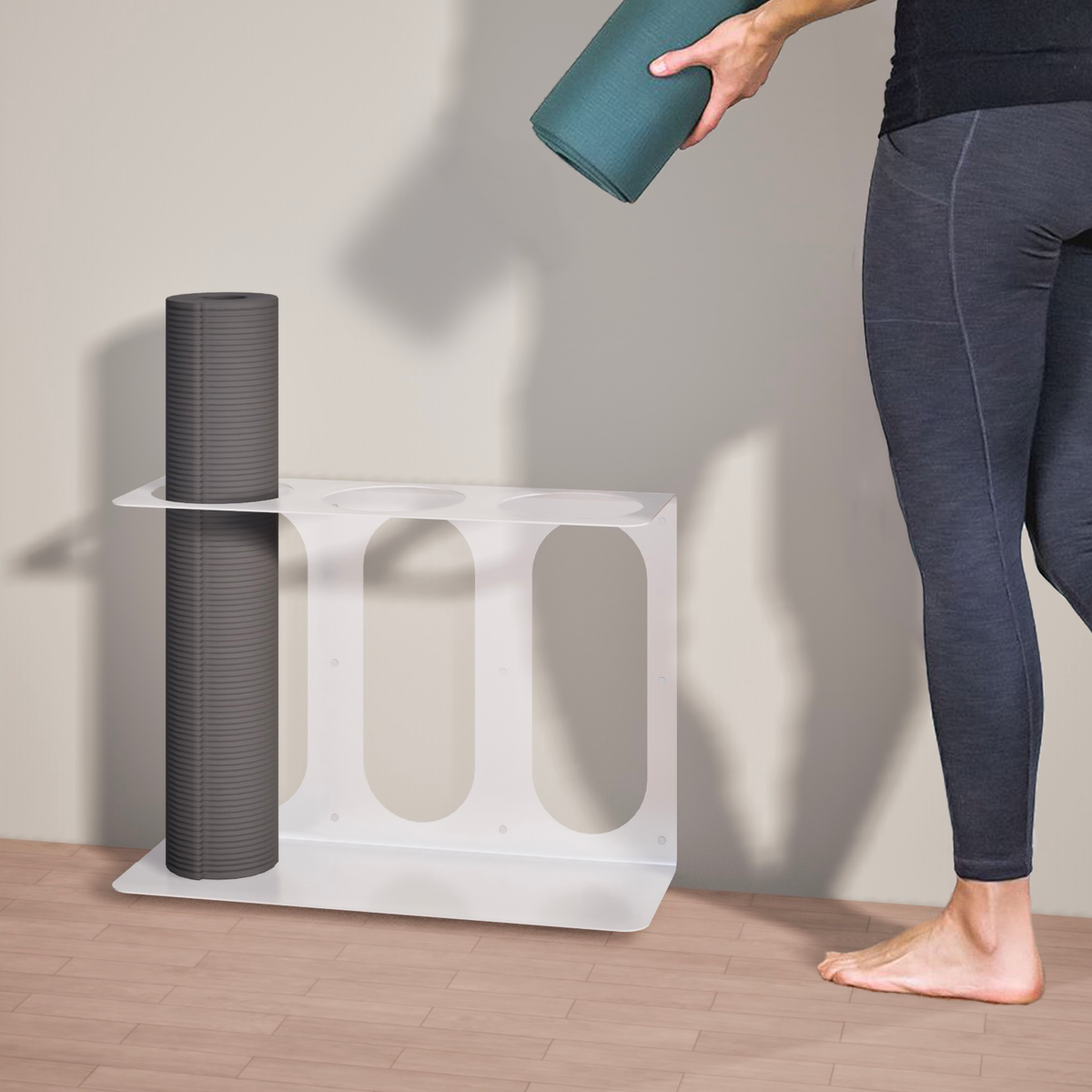 Yoke Yoga Mat Rack | Holds 3 Mats/Rollers
