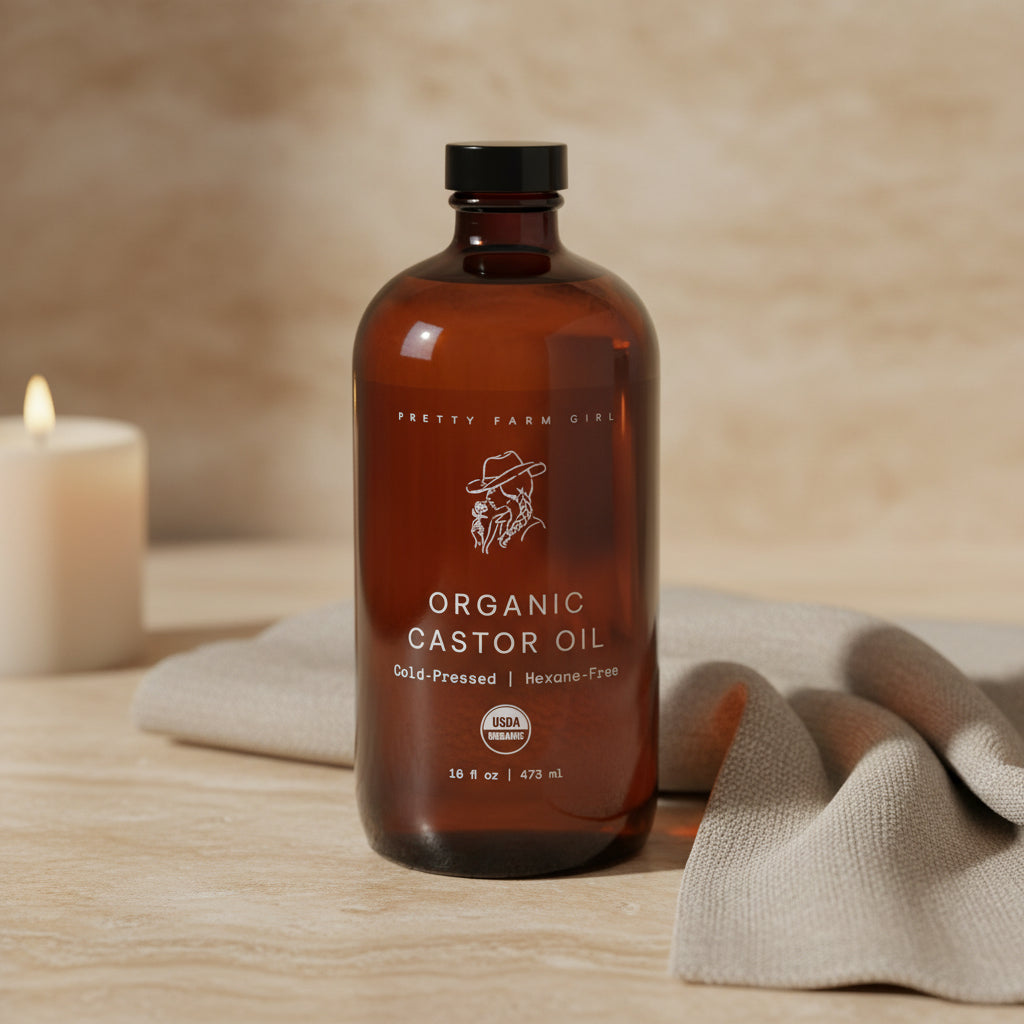 Pure Organic Cold Pressed Hexane-Free Castor Oil