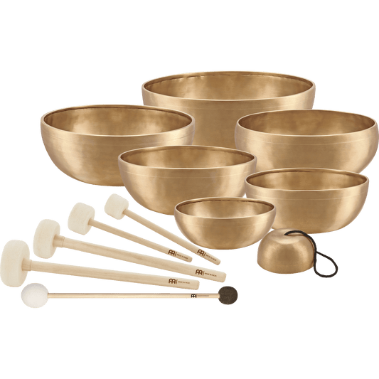Chakra Healing Tibetan Singing Bowl Set - 7 bowls, 5 mallets, 8850 g