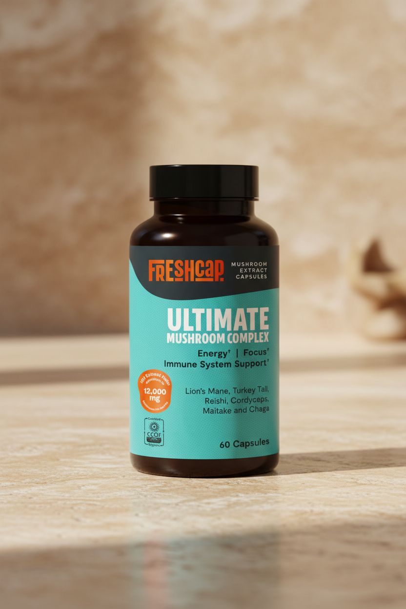 Organic Mushroom Complex Supplement Capsules
