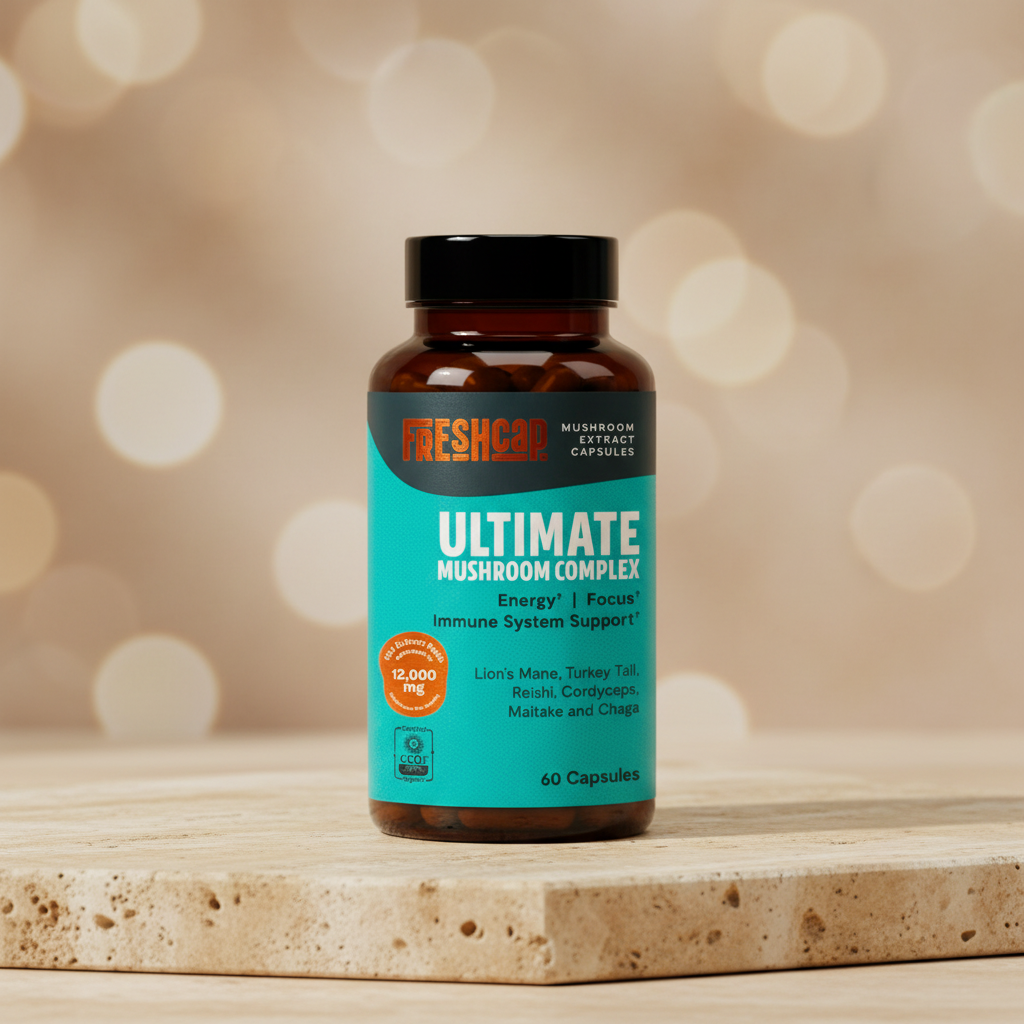 Organic Mushroom Complex Supplement Capsules